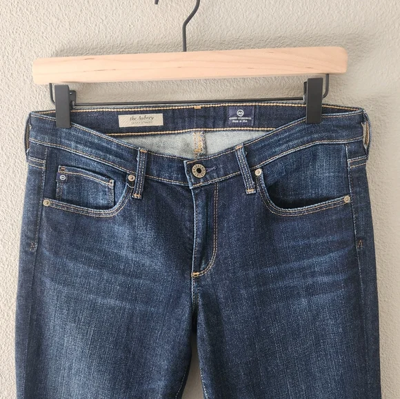 AG Adriano Goldschmeid Jeans Size 29 The Aubrey Skinny Straight Dark Wash Low - Picture 2 of 11